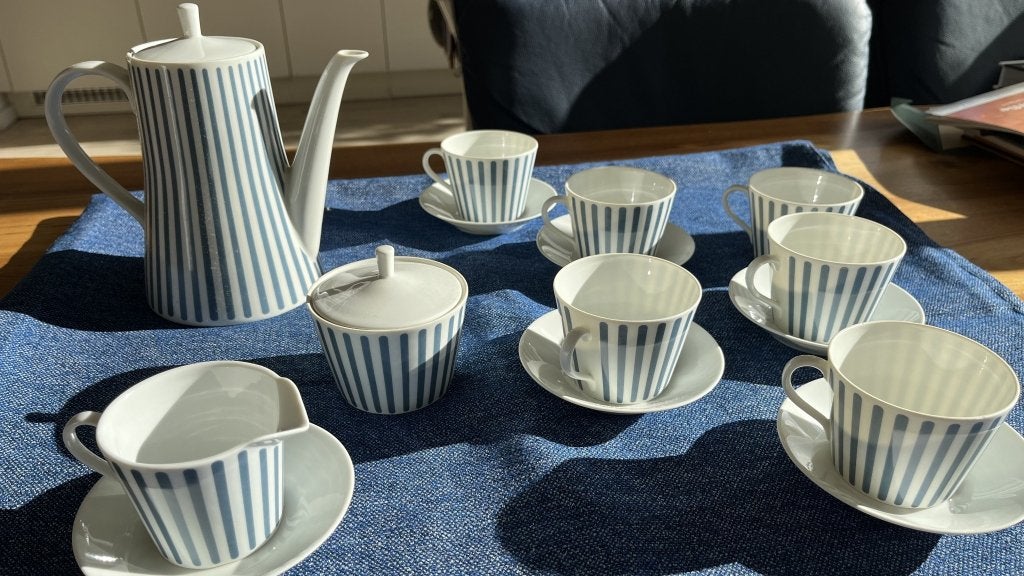 Melitta Zürich Servies - Jupp Ernst - Blauwe Strepen, Antiek en Kunst, Ophalen of Verzenden