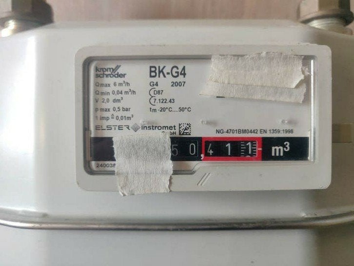 Analoge gasmeter Elster BK-G4, Ophalen of Verzenden