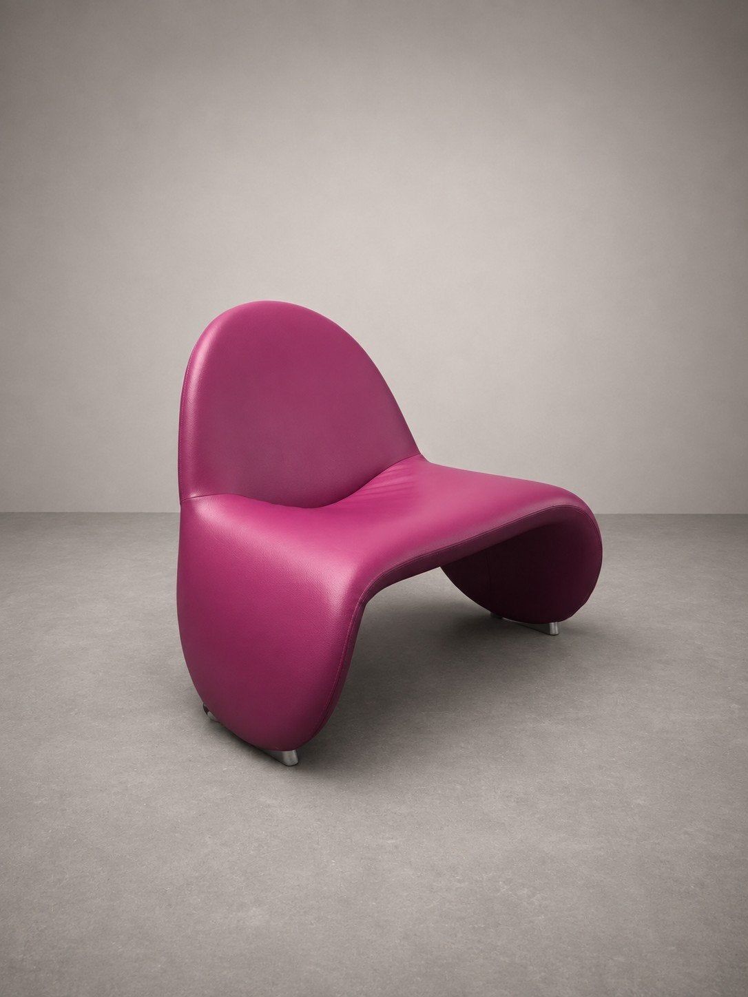 Leolux Sella fauteuil Purple, Huis en Inrichting, Fauteuils, Ophalen of Verzenden, Zo goed als nieuw, 75 tot 100 cm, Leer