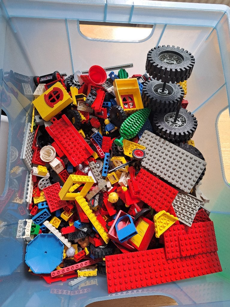 Lego - grote bak, Ophalen, Zo goed als nieuw, Losse stenen, Lego