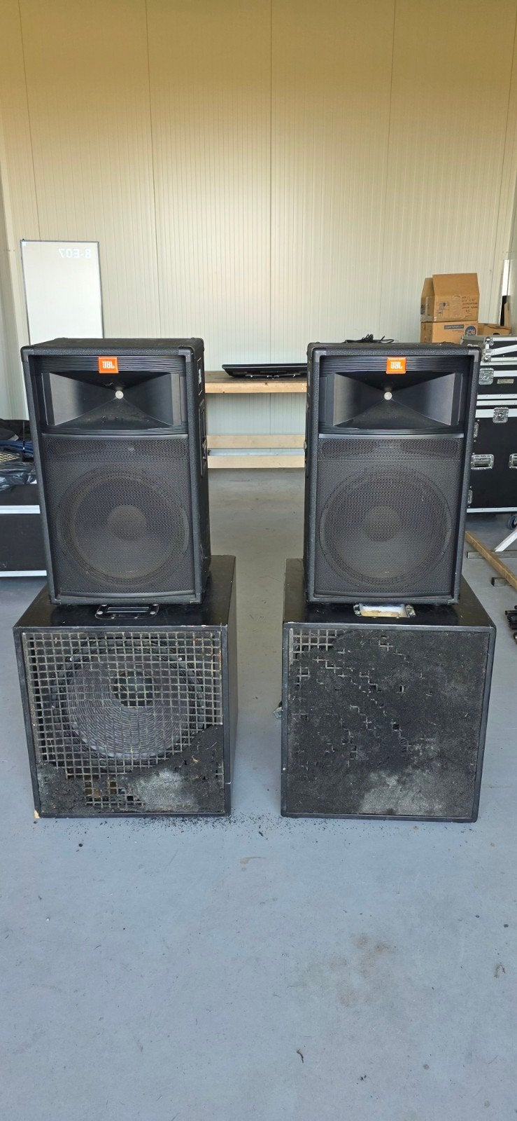 TEAB Mooie set speakers, JBL tops, met zelfbouw subs., Audio, Tv en Foto, Luidsprekers, Ophalen, Gebruikt, 150 watt of meer, JBL