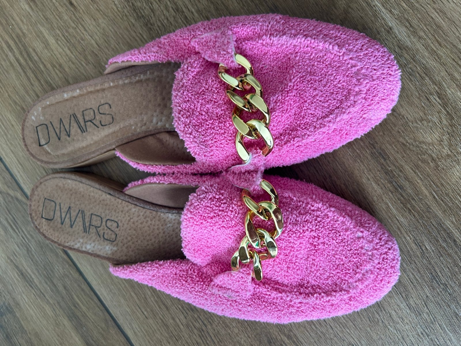 Roze Dwrs Slippers badstof, Kleding | Dames, Schoenen, Zo goed als nieuw, Slippers, Roze, Ophalen of Verzenden