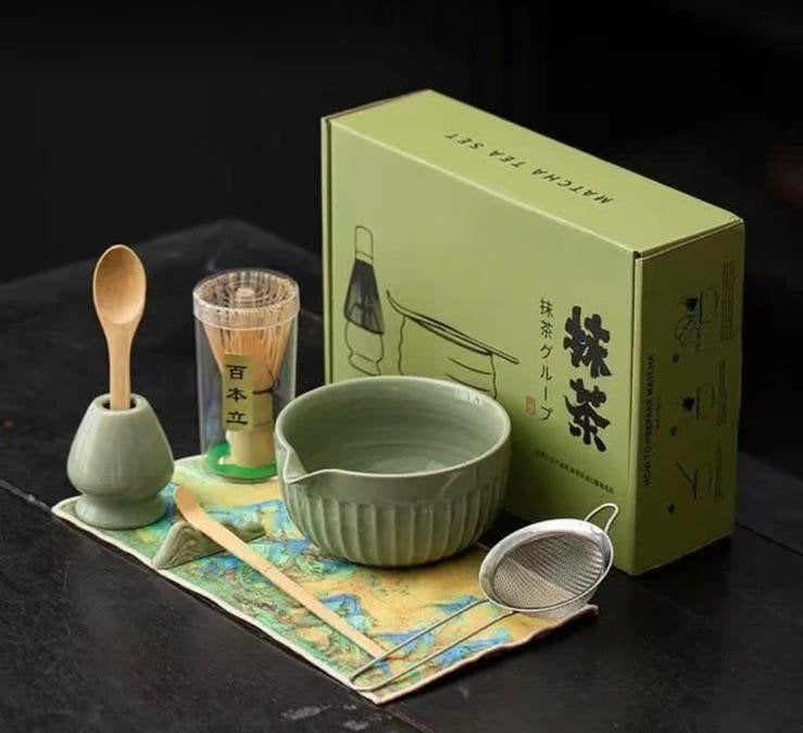 Matcha theeset 8-delig nieuw, Verzenden, Nieuw, Steen/keramiek, Overige merken
