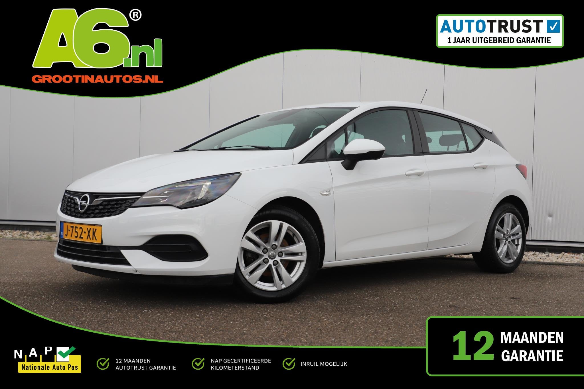 Opel Astra 1.2 Edition 110PK Navigatie Carplay Android LMV A, Auto's, Voorwielaandrijving, Stof, Gebruikt, 1199 cc