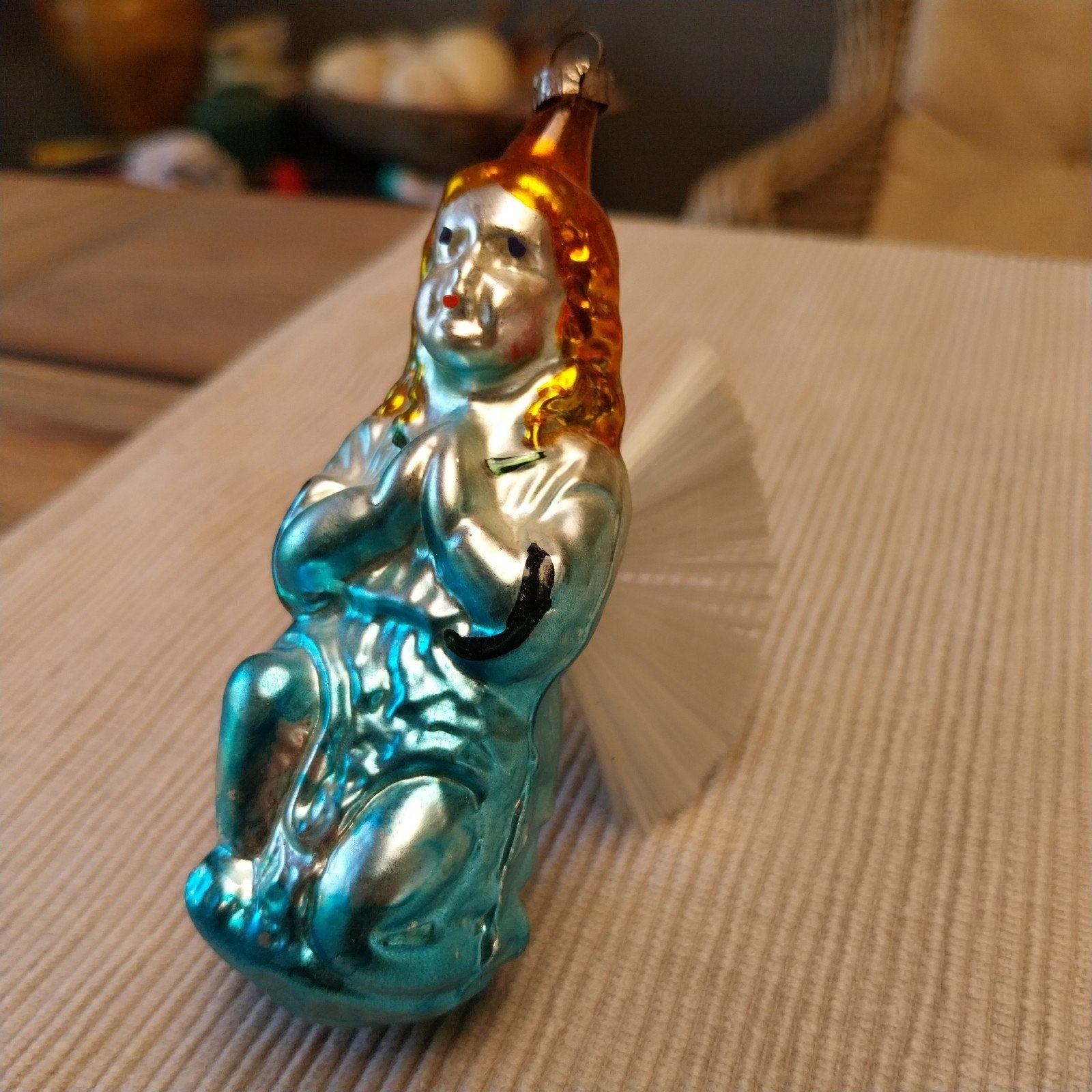 Antieke kerstbal engel, Ophalen of Verzenden