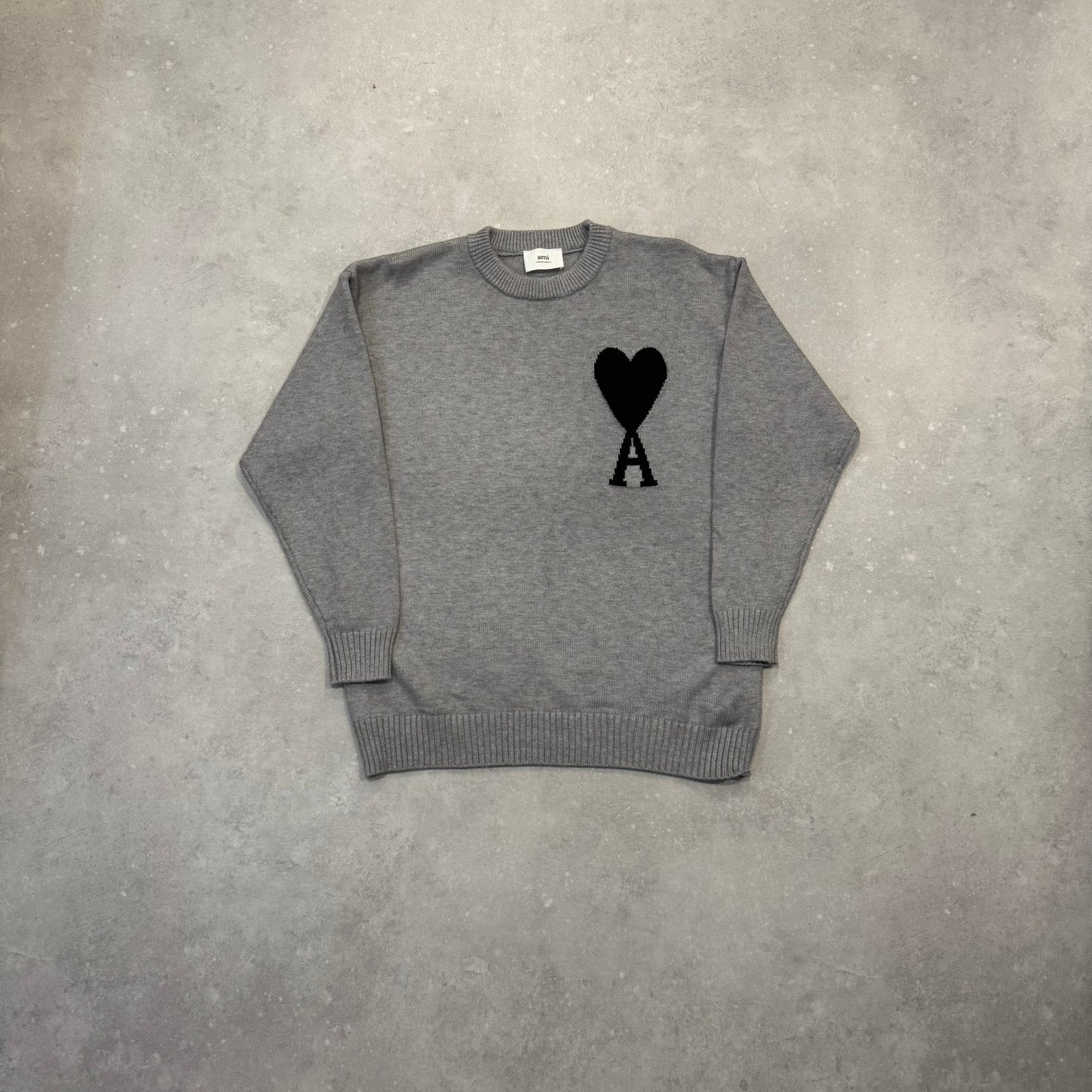 Ami Paris Sweater, Verzenden, Zo goed als nieuw, Maat 46 (S) of kleiner, Grijs
