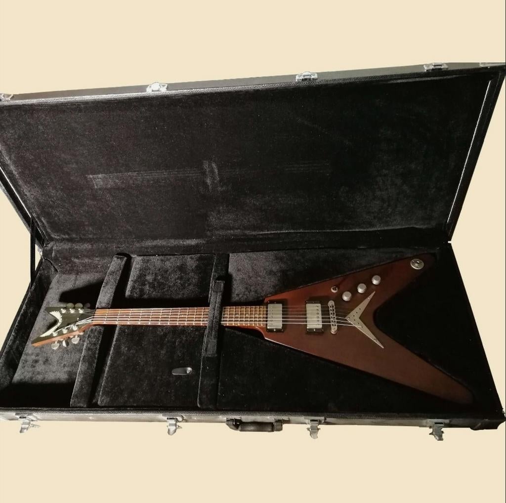 Dean USA flying V Pro mahony/walnut, Ophalen of Verzenden, Zo goed als nieuw, Solid body, Overige merken