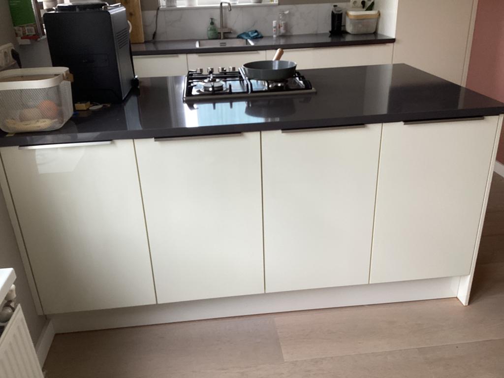 Complete Grando Keuken Magnolia Hoogglans Wit met Schiereila, Ophalen, Gebruikt, Wit, Overige typen
