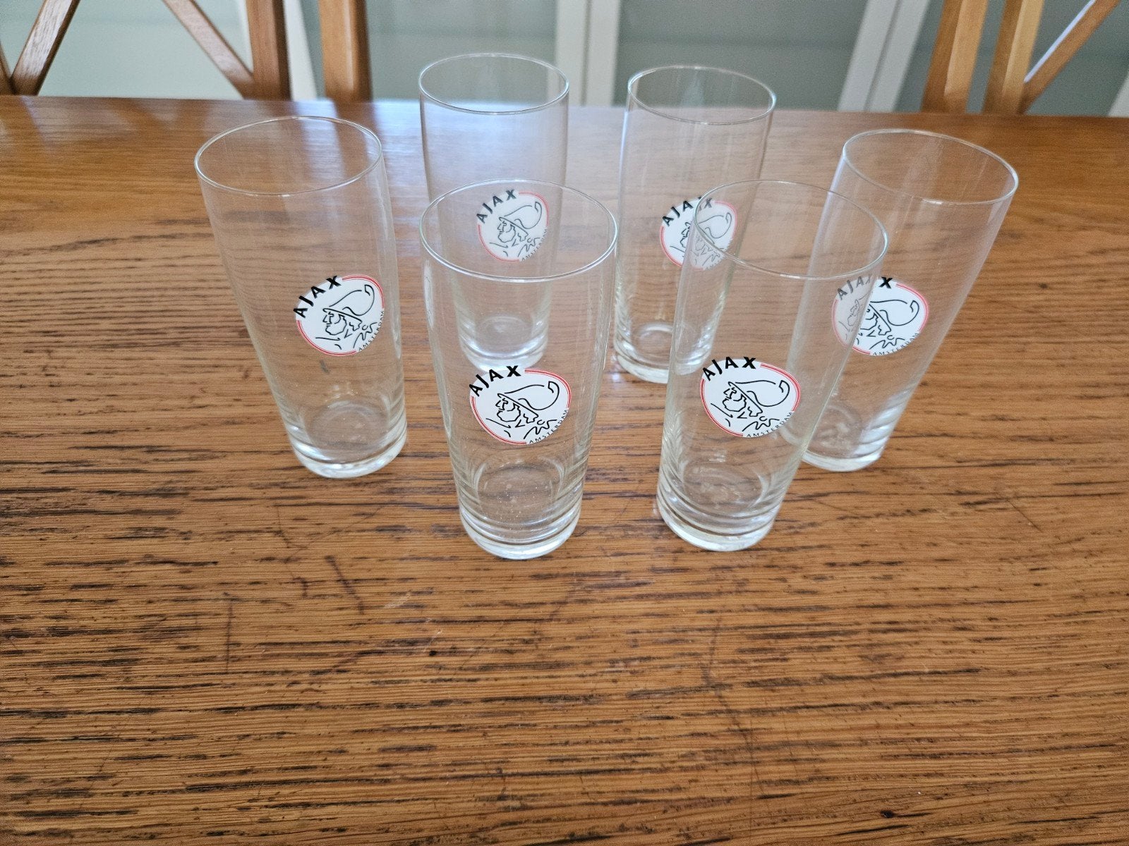 Bierglazen Ajax, Verzamelen, Verzenden, Zo goed als nieuw, Bierglas