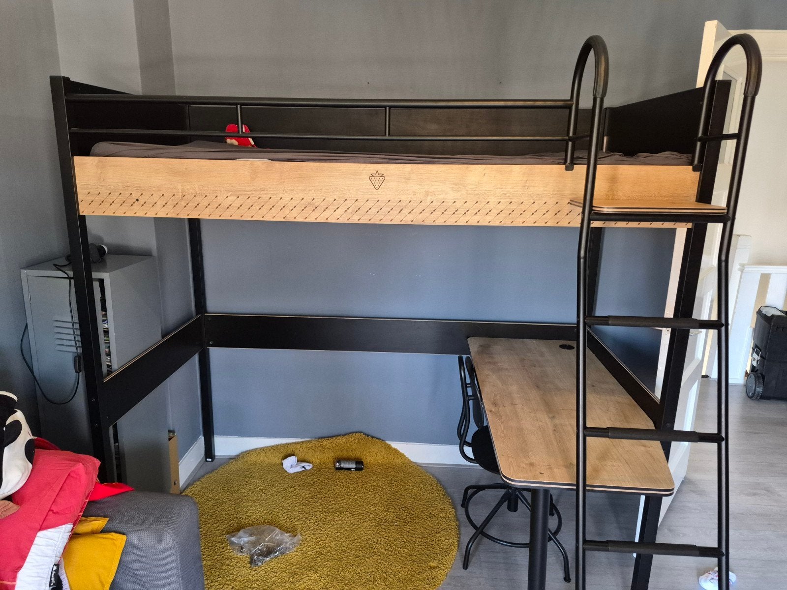 Hoogslaper, 100 cm, Hoogslaper, Eenpersoons, Zo goed als nieuw