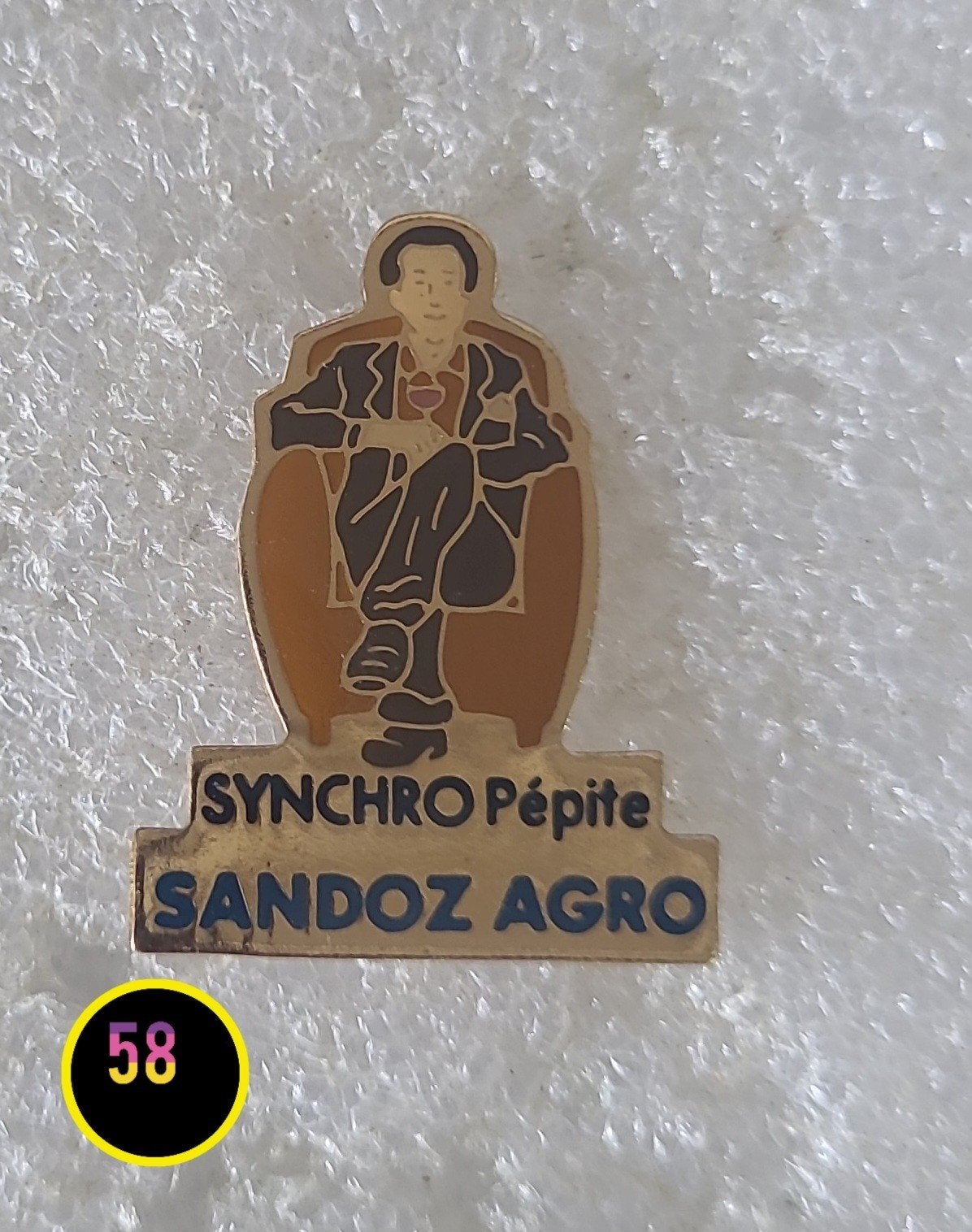 Vintage Sandoz Agro Synchro Pépite Pin, Verzenden