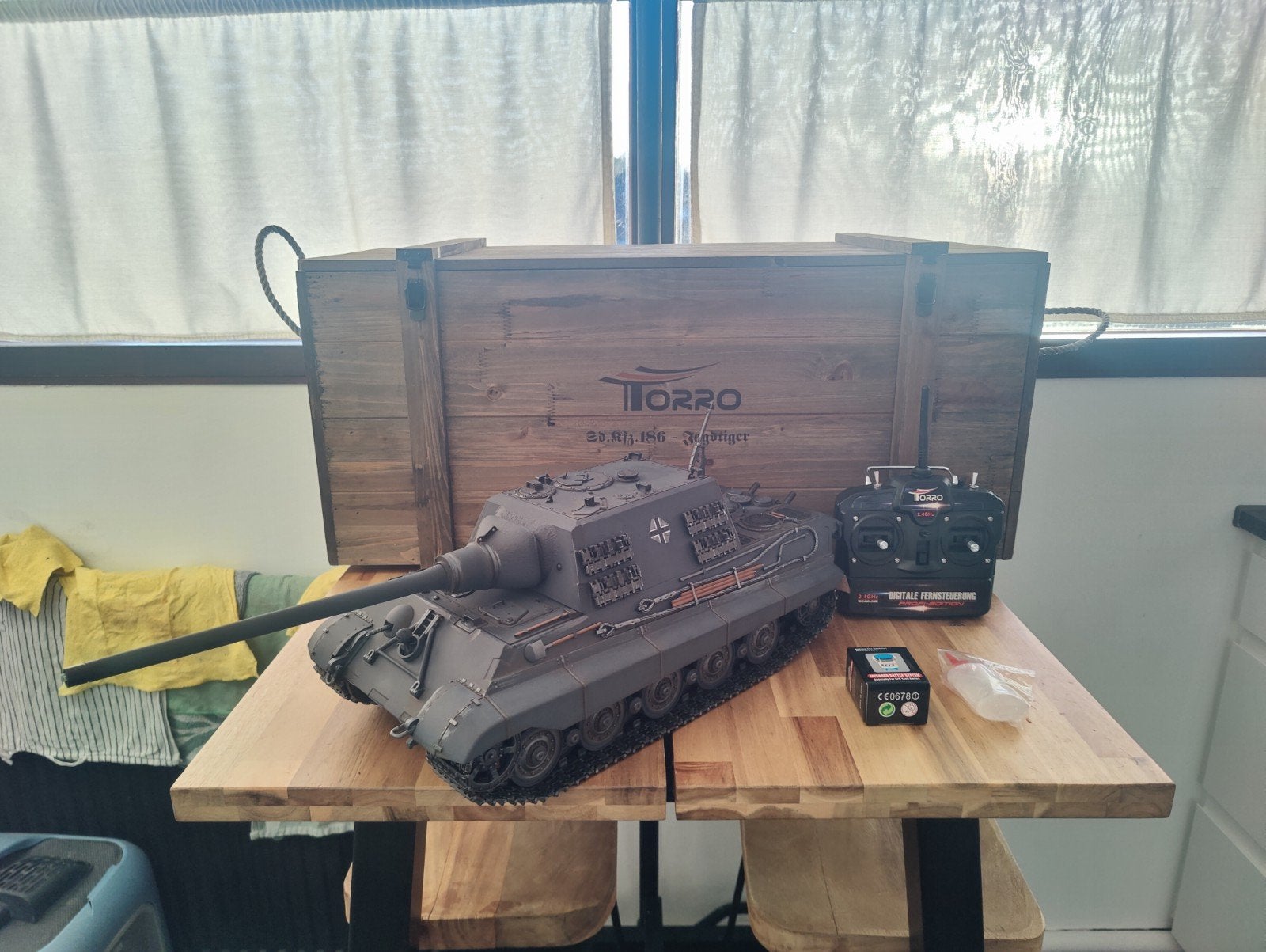 Jagdtiger RC tank 1/16 Torro pro, Ophalen, Gebruikt
