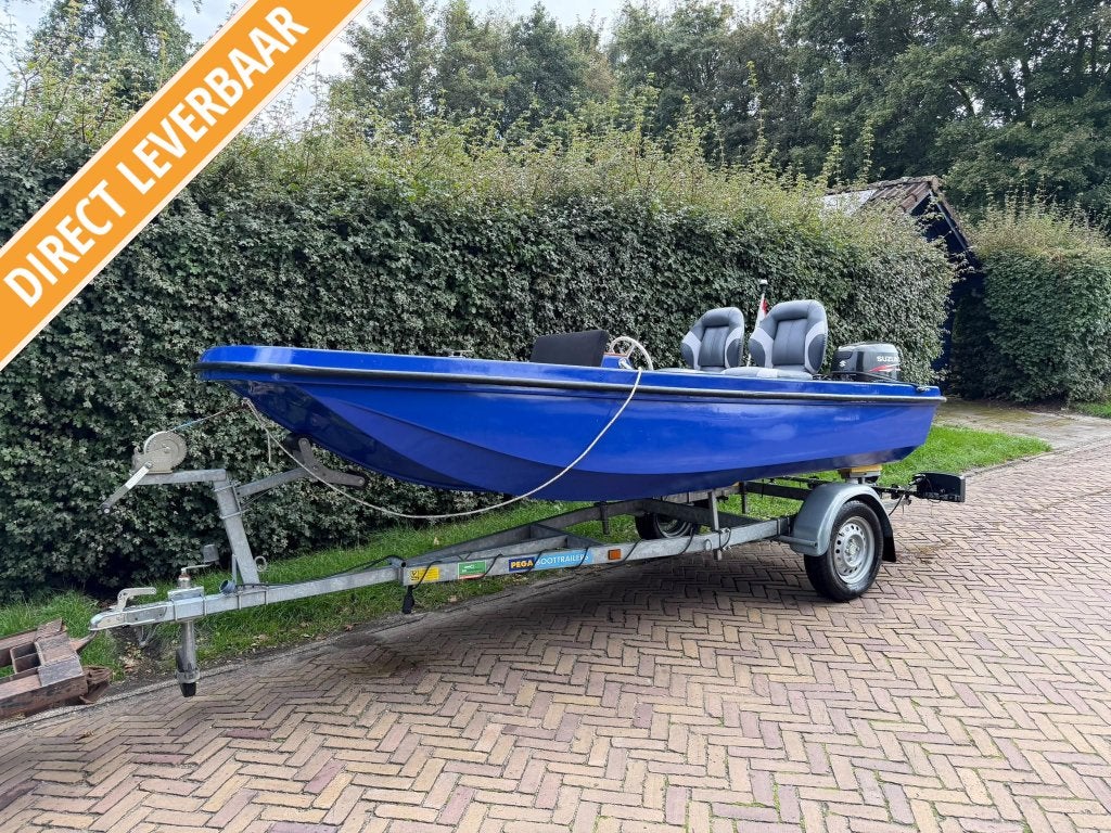 Consoleboot Fiberplast 410 / 25pk Suzuki 4 takt / Trailer