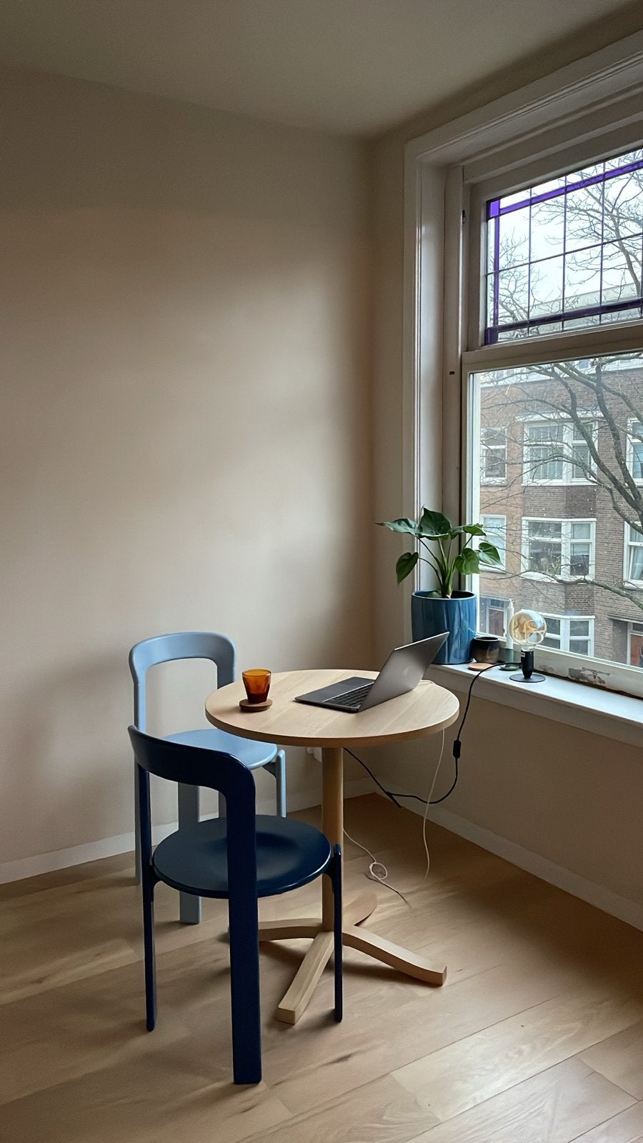 Rond Tafeltje - Hay Pastis koffie Tafel eik veneer Ø70, Ophalen, Minder dan 50 cm, Gebruikt, 50 tot 100 cm