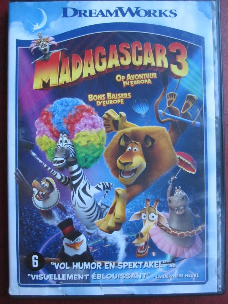 Madagascar 3 - Op avontuur in Europa (2012), Tekenfilm, Amerikaans, Ophalen of Verzenden, Zo goed als nieuw