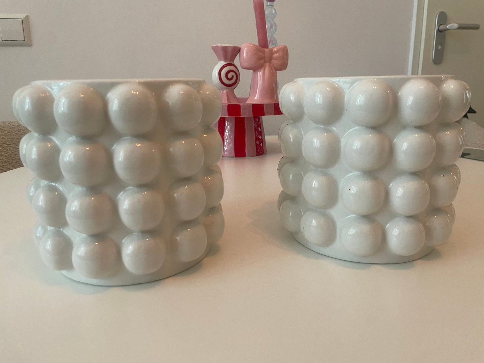 2 bloempotten te koop, Rond, Binnen, Ophalen of Verzenden, Zo goed als nieuw