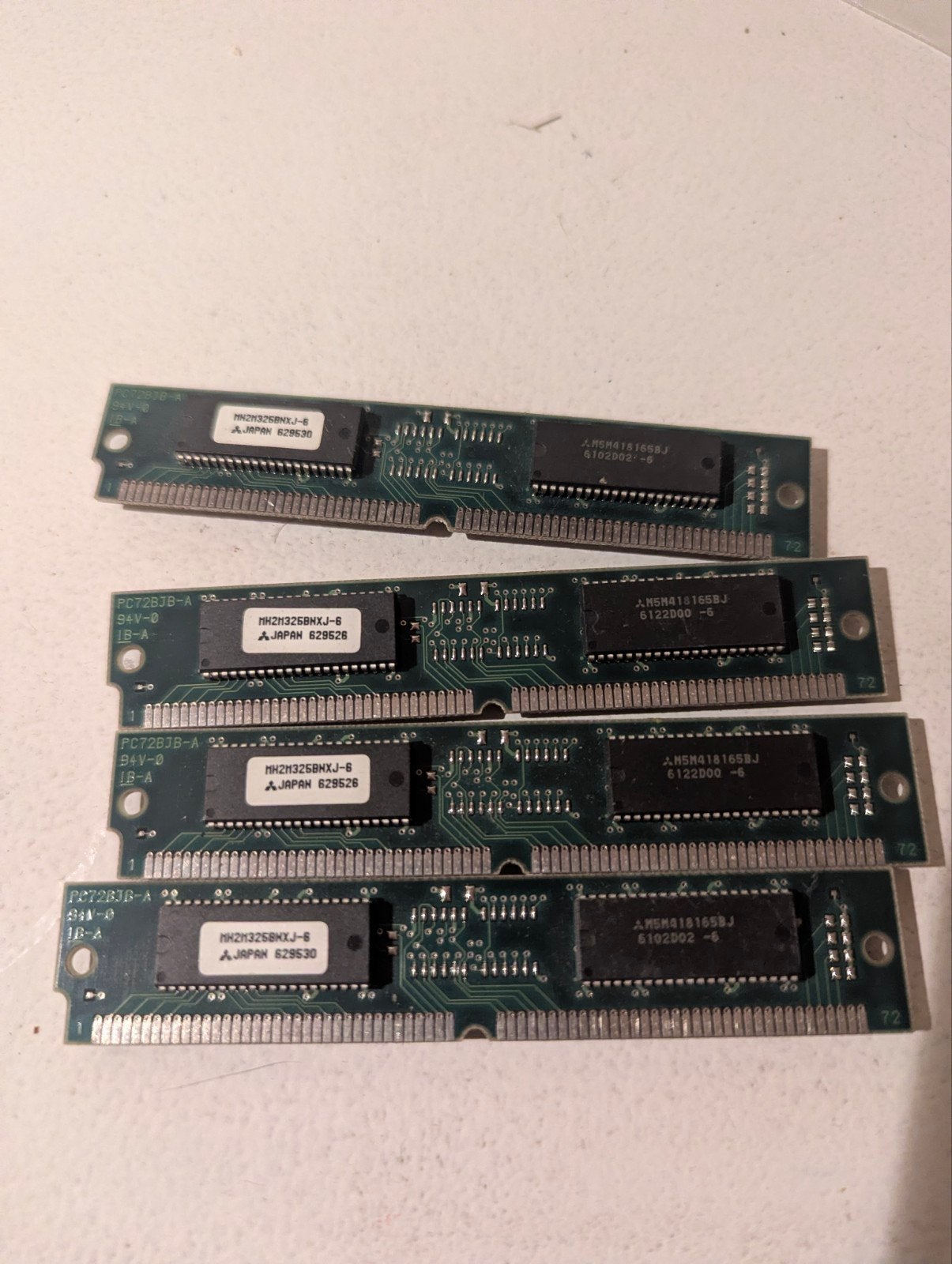 Set van 4x 8MB 72-pin SIMM RAM (32MB Totaal) - EDO 60ns, Computers en Software, Overige soorten, Ophalen of Verzenden, Desktop