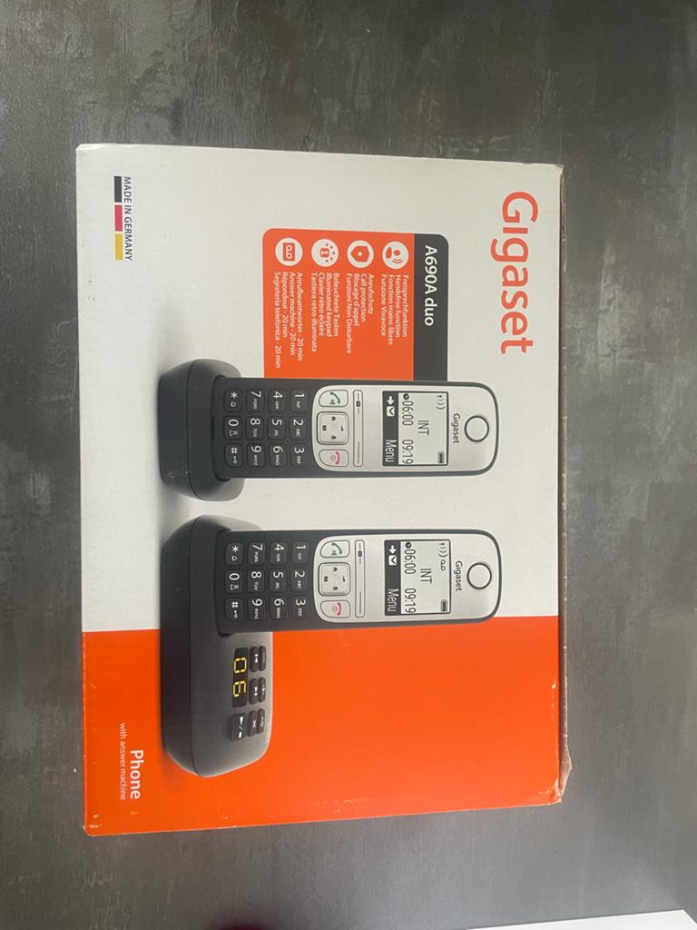 Gigaset A690A Duo draadloze telefoon met antwoordapparaat, Ophalen of Verzenden, Nieuw, 2 handsets