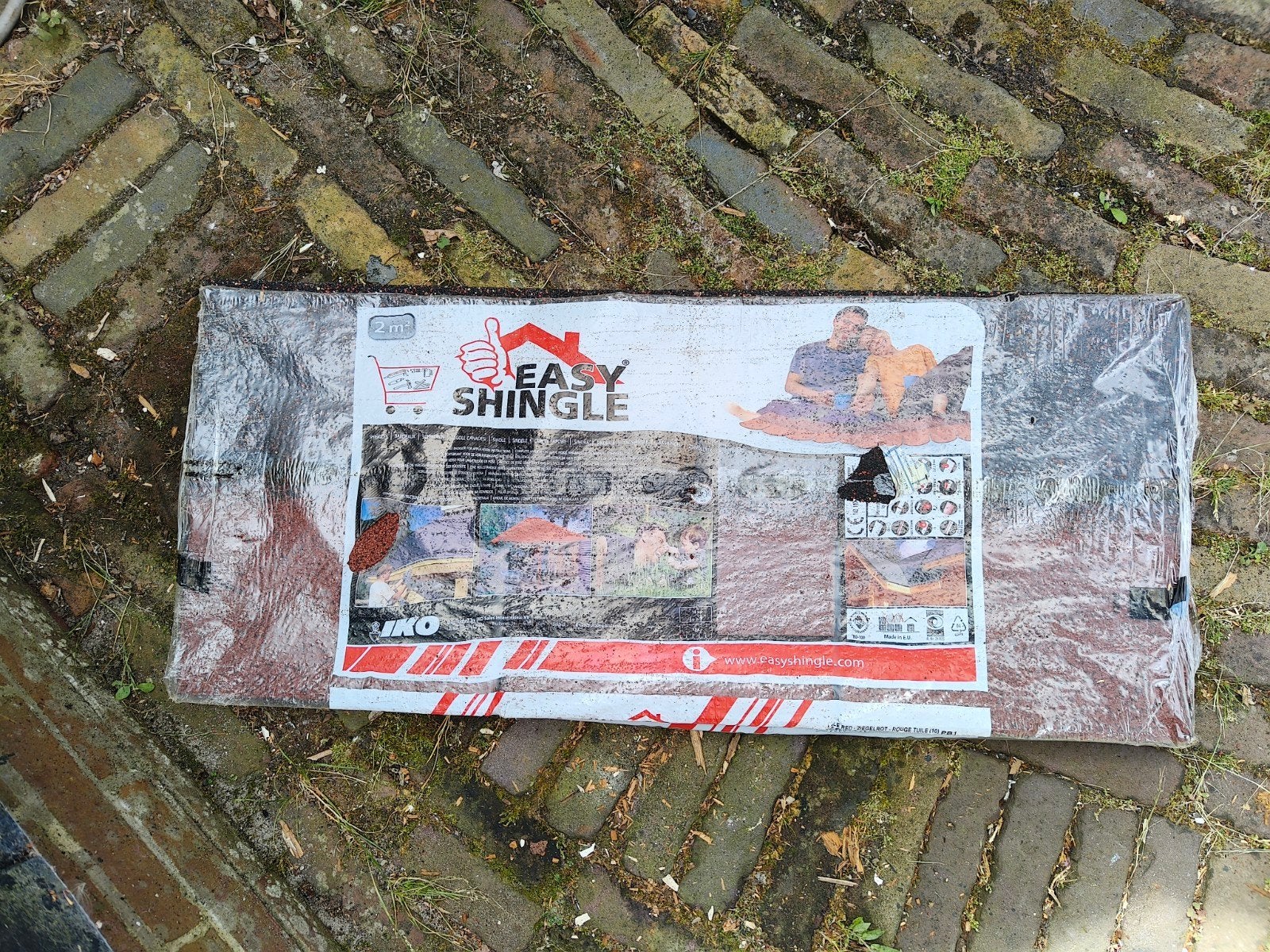 Shingles rood - 16 stuks (1,6 m2) - Hubo, Ophalen, Overige materialen, Overige typen, Zo goed als nieuw