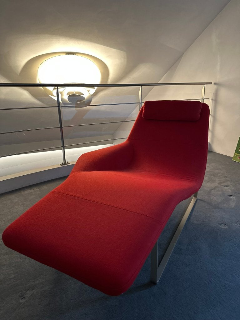 B&B Italia Landscape Chaise Longue – Rood – Italiaans Design, Ophalen, Eenpersoons, Zo goed als nieuw, Minder dan 150 cm