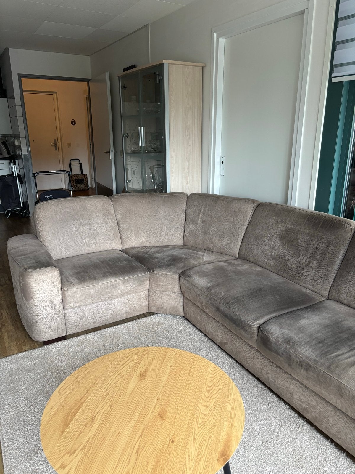 Comfortabele hoekbank - Ideaal voor gezellige avonden, Ophalen, Gebruikt, 100 tot 125 cm, Hoekbank