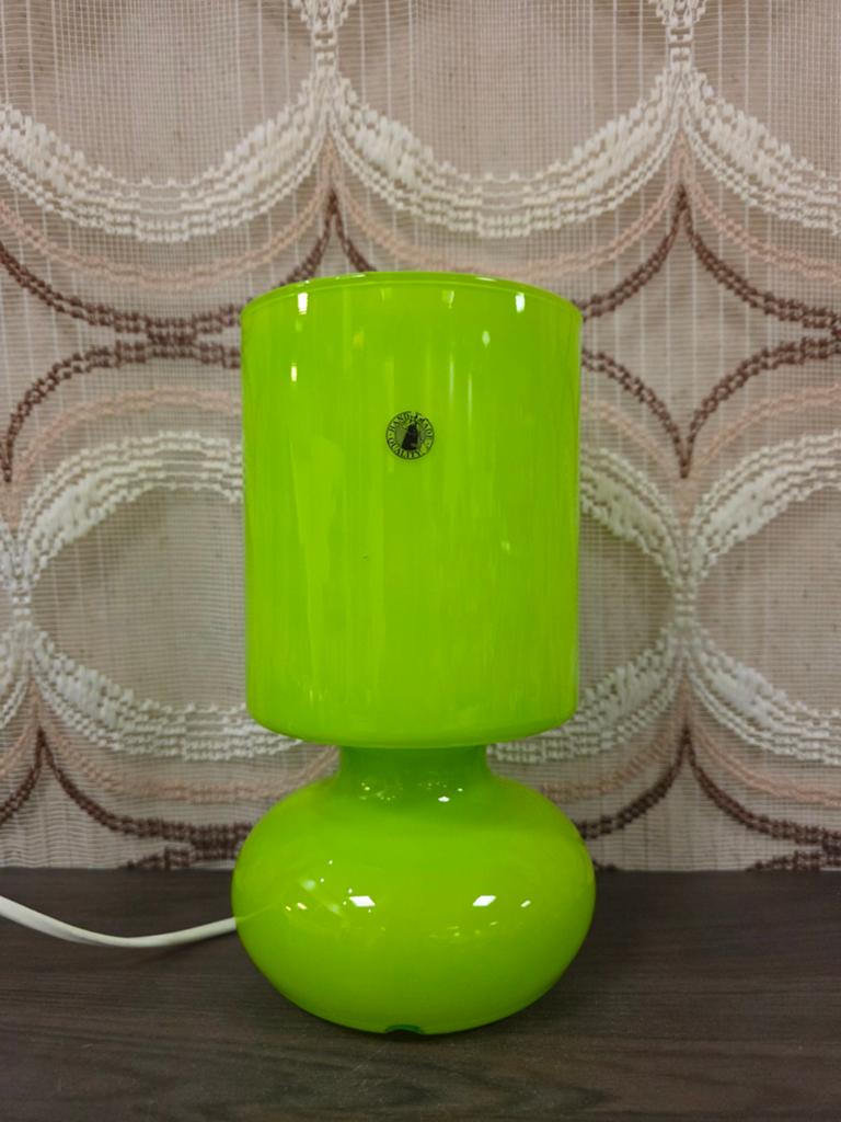 Ikea Lykta groene glazen tafellamp, Ophalen of Verzenden, Minder dan 50 cm, ., Ikea