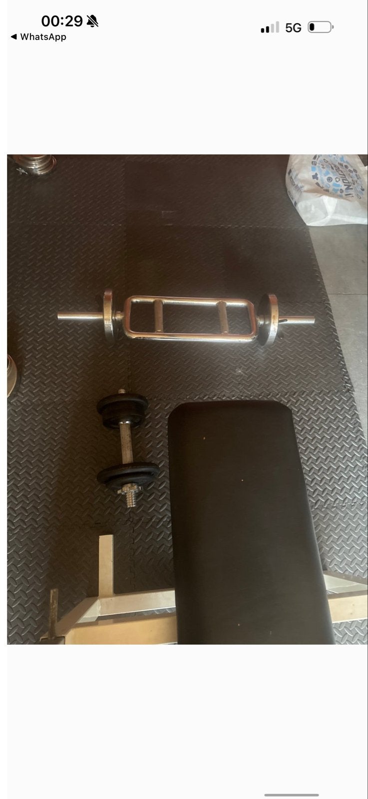 Complete Home Gym Set: Bank, Halters, Stangen en Gewichten, Ophalen, Zo goed als nieuw, Armen, Dumbbell