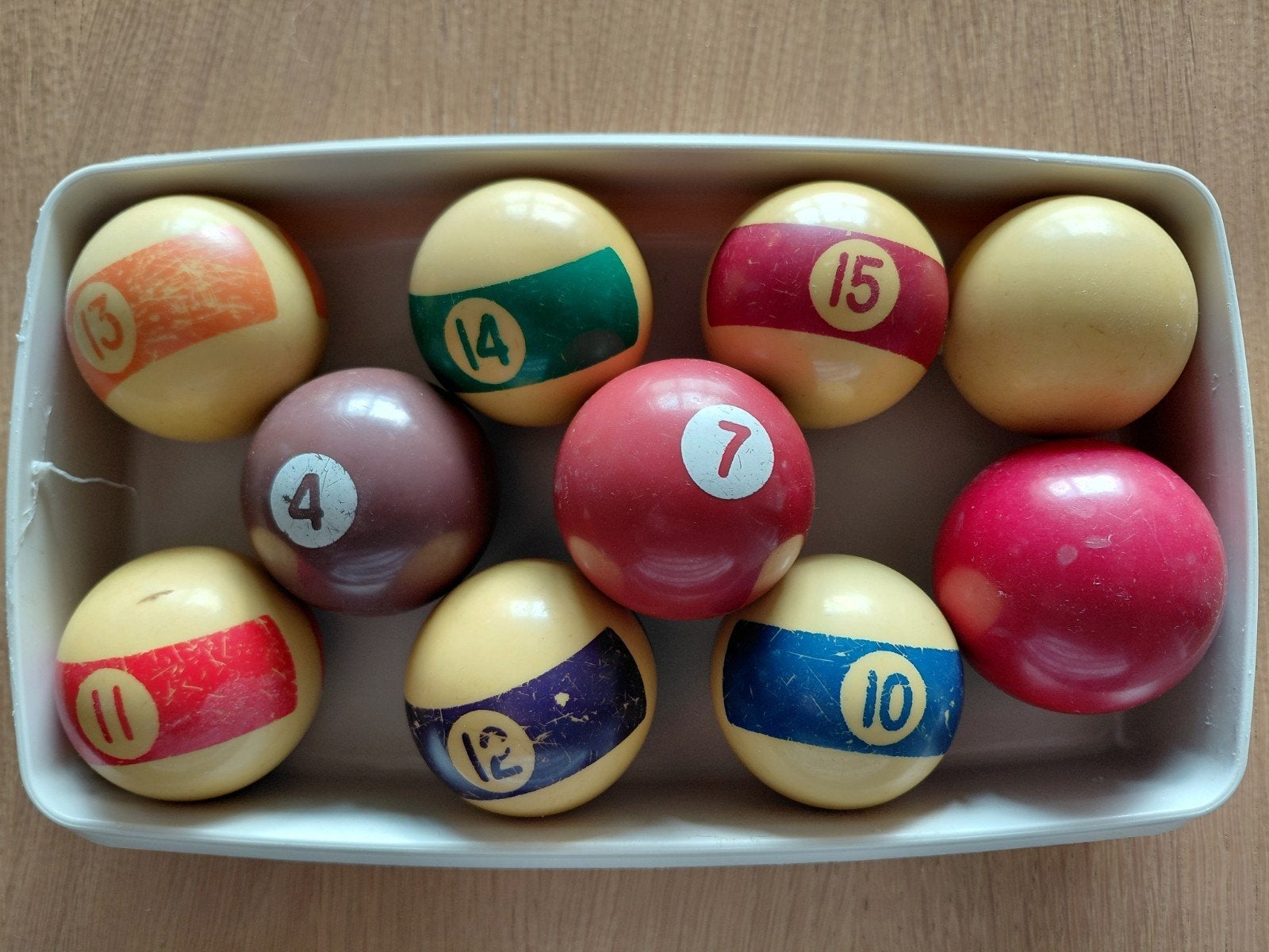 Onvolledige set mini biljart balletjes., Ophalen, Keu of Ballen
