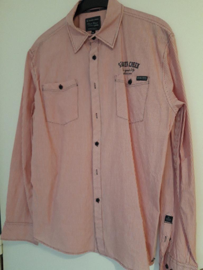 Silver Creek heren overhemd rood-wit geruit, Kleding | Heren, Overhemden, Verzenden, Zo goed als nieuw, Halswijdte 43/44 (XL)