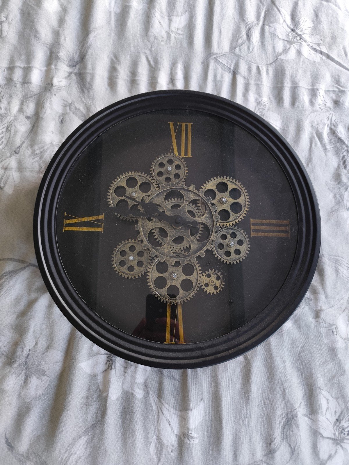 Klok met tandwielen, Ophalen of Verzenden, Wandklok