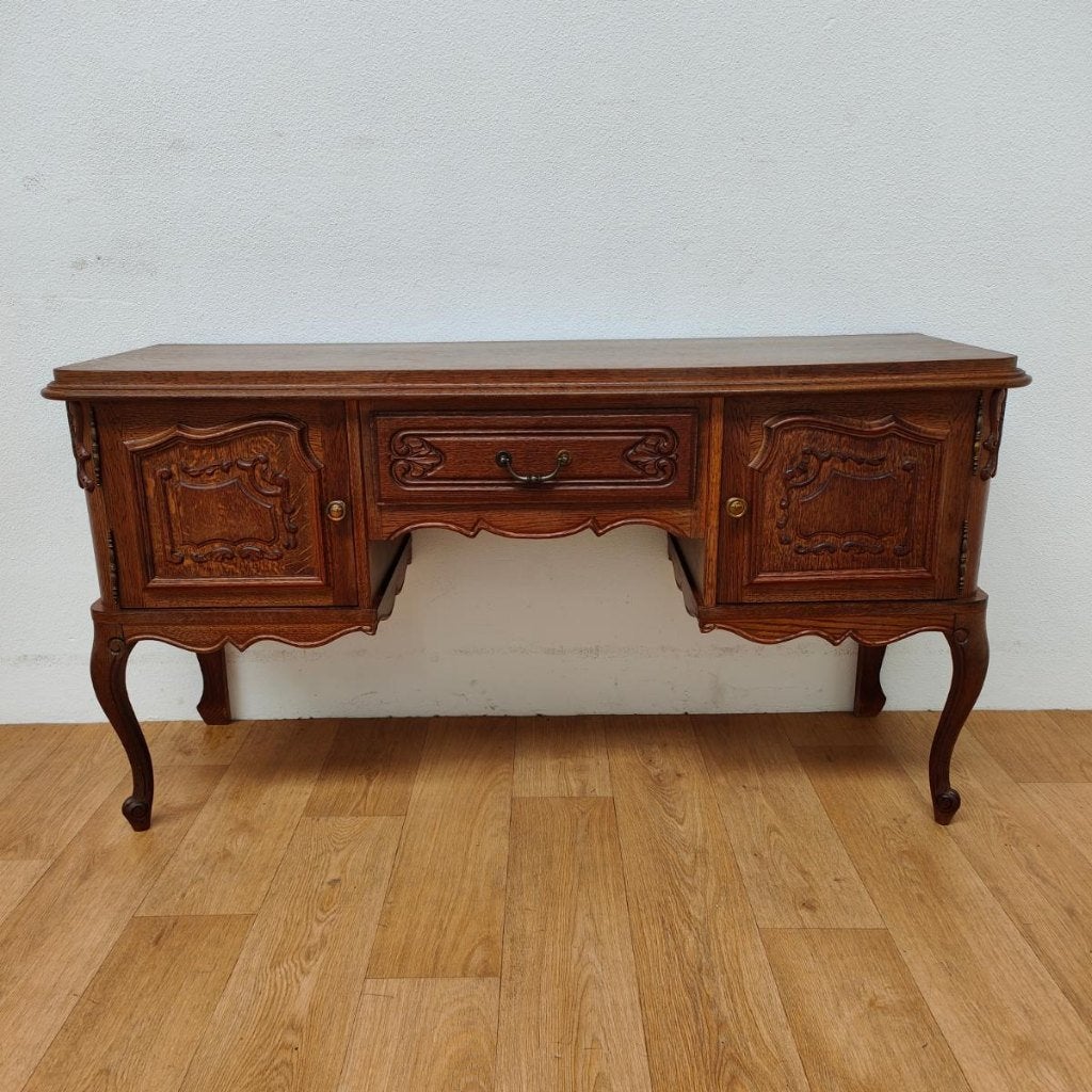 Vintage Landelijke sidetable bureau tv-meubel 403, Valkenswaard, Gebruikt, Info@flashbackfurniture.nl, Eikenhout
