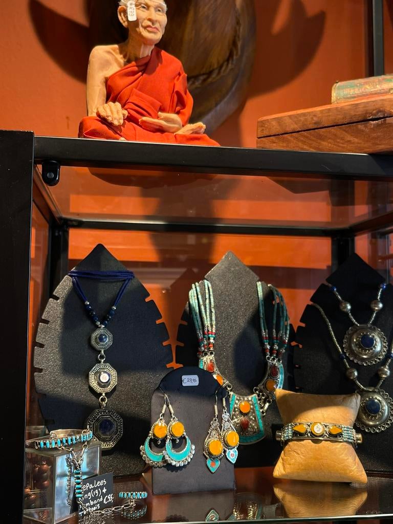 Tibetaanse sieraden koraal turqouise, Sieraden, Tassen en Uiterlijk, Antieke sieraden, Ophalen of Verzenden, Overige materialen