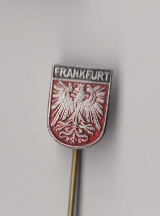 Duitsland Frankfurt stadswapen speldje, Gebruikt, Niet vindbaar, Niet vindbaar, Speldje of Pin