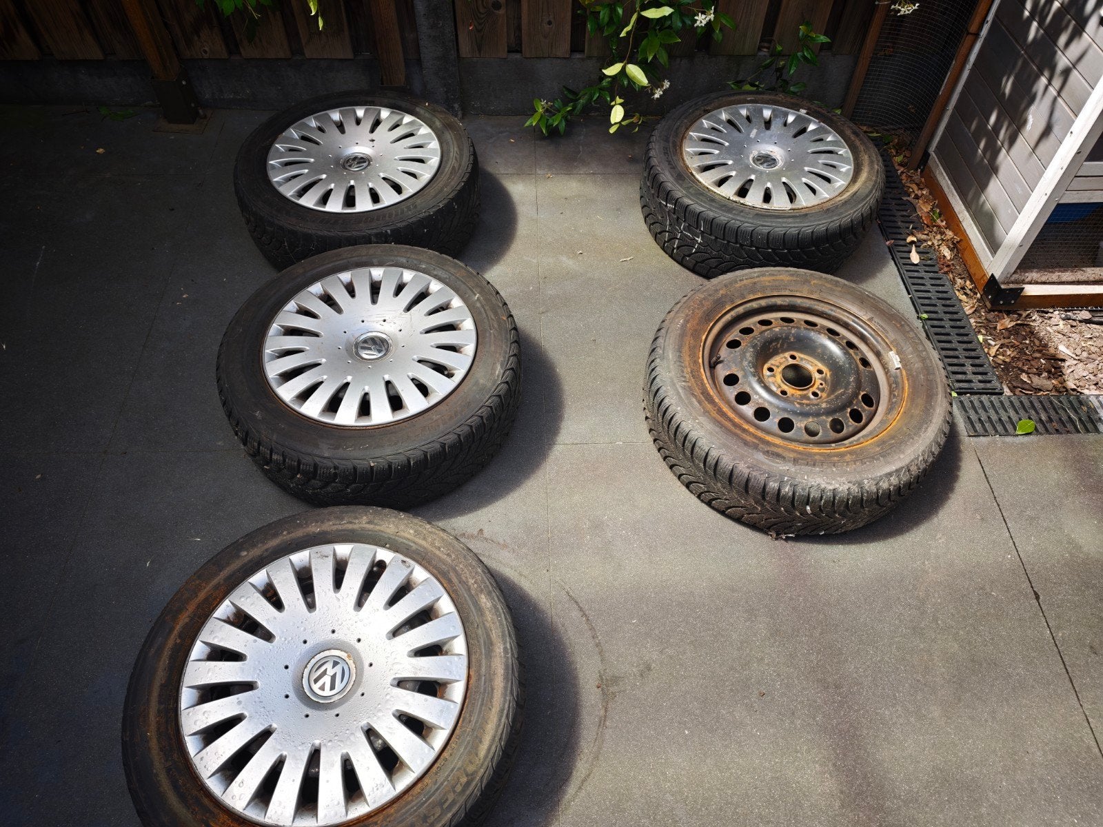Gratis Winterbanden en velgen (Michelin en Bridgestone), Ophalen, Gebruikt