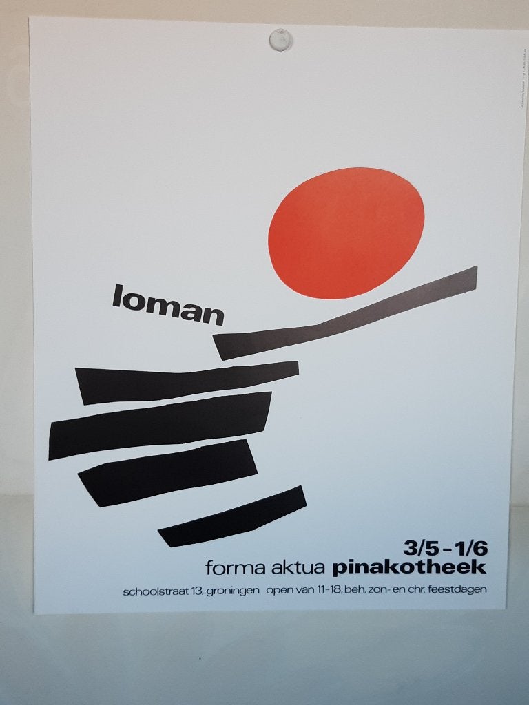 Originele Poster Jan Loman Pinakotheek, Verzenden, A1 t/m A3, Reclame, Rechthoekig Staand