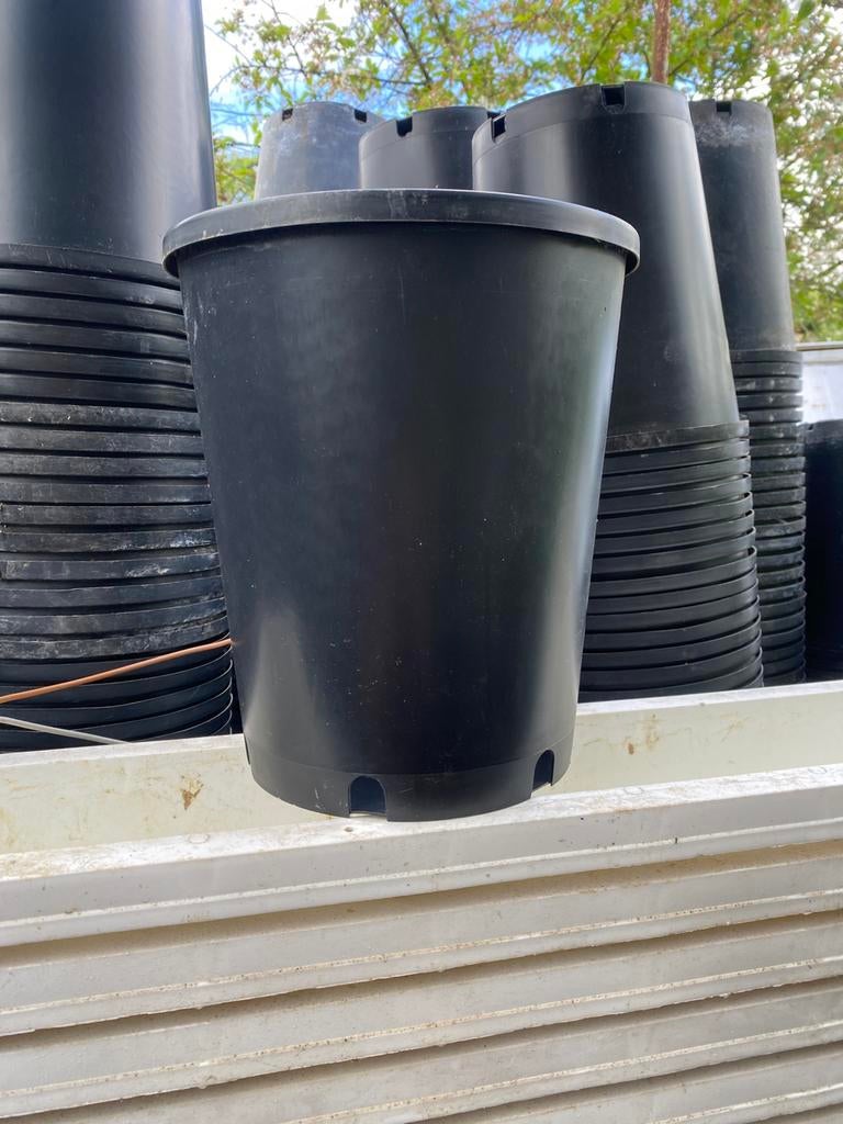 Partij bloemenpot pot tuinplanten bakken rond 21d 25 h7liter, Kunststof, Vierkant, Ophalen of Verzenden, Zo goed als nieuw