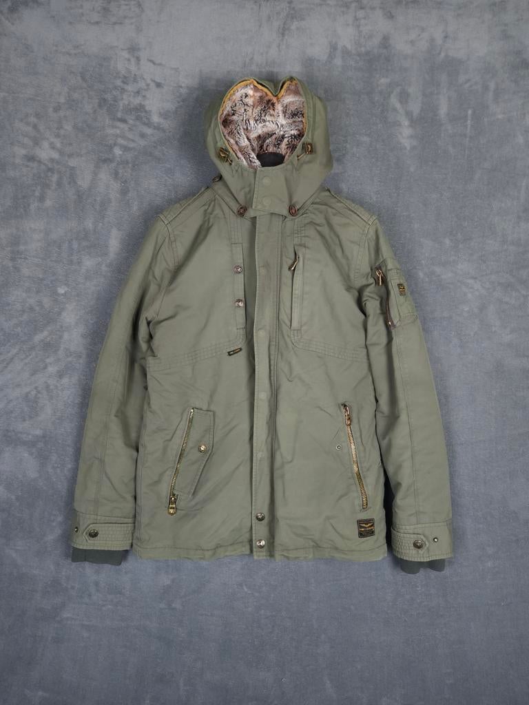 Pme Legend Jas Snowpack L Groen Parka Pall MallUitneembaar., Maat 52/54 (L), ., Ophalen of Verzenden, Zo goed als nieuw