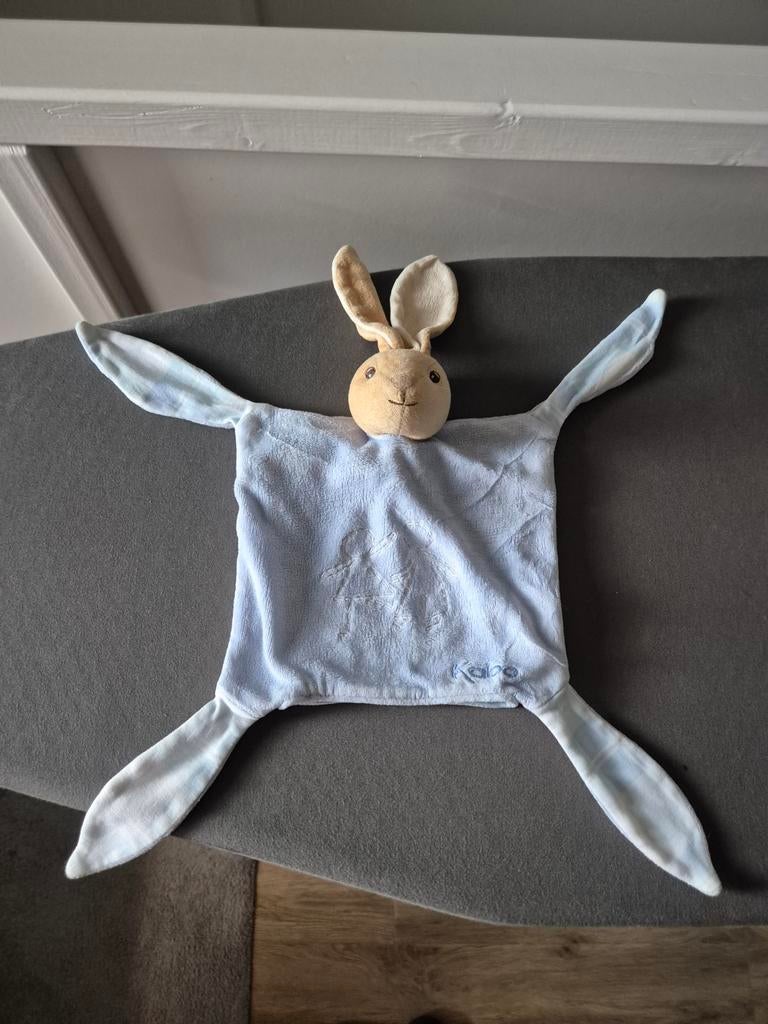 Kaloo - Plume Knuffeldoek Konijn blauw, Ophalen of Verzenden, Zo goed als nieuw, Konijn