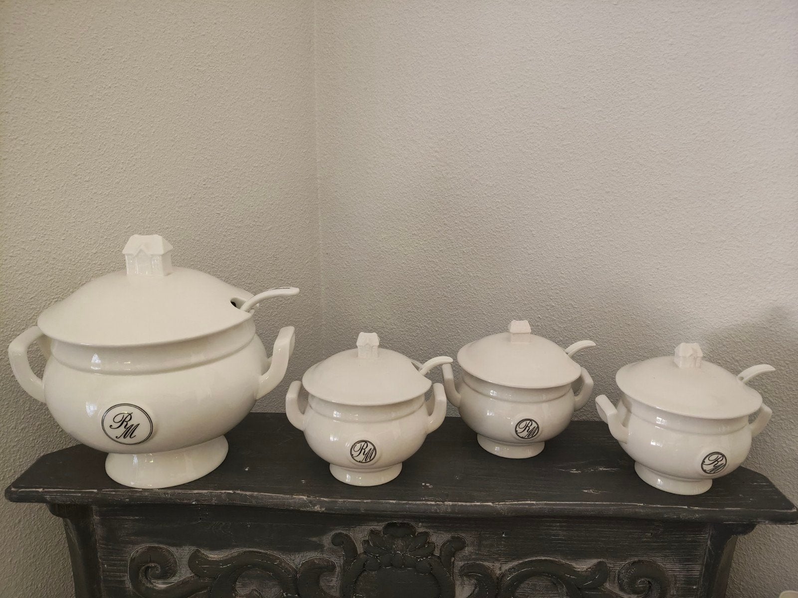 Riviera Maison Soepterrine Set, Ophalen, Zo goed als nieuw, Glas, Overige stijlen
