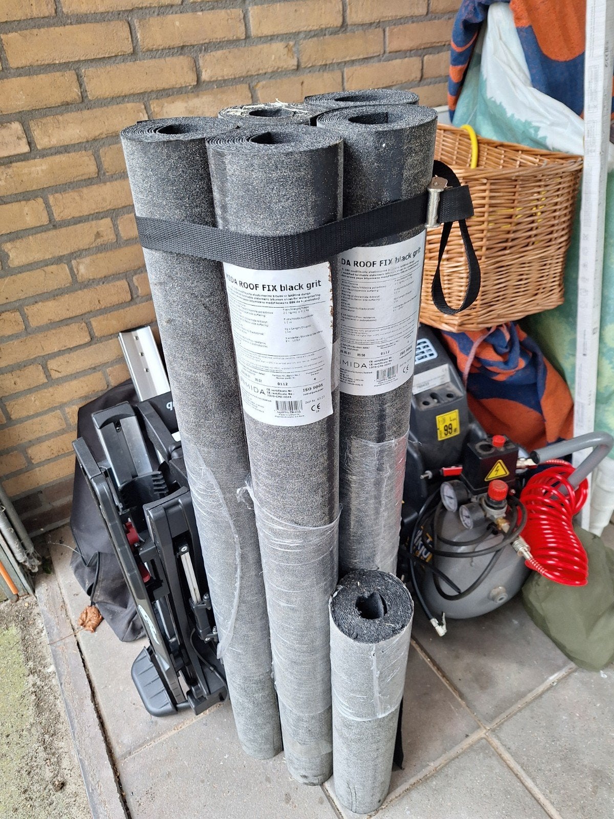 Dakleer rollen voor schuur of tuinhuis, Ophalen