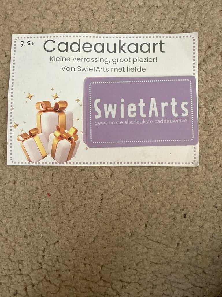 Cadeau bon 7,50, Tickets en Kaartjes, Kortingen en Cadeaubonnen, Eén persoon, Kortingsbon