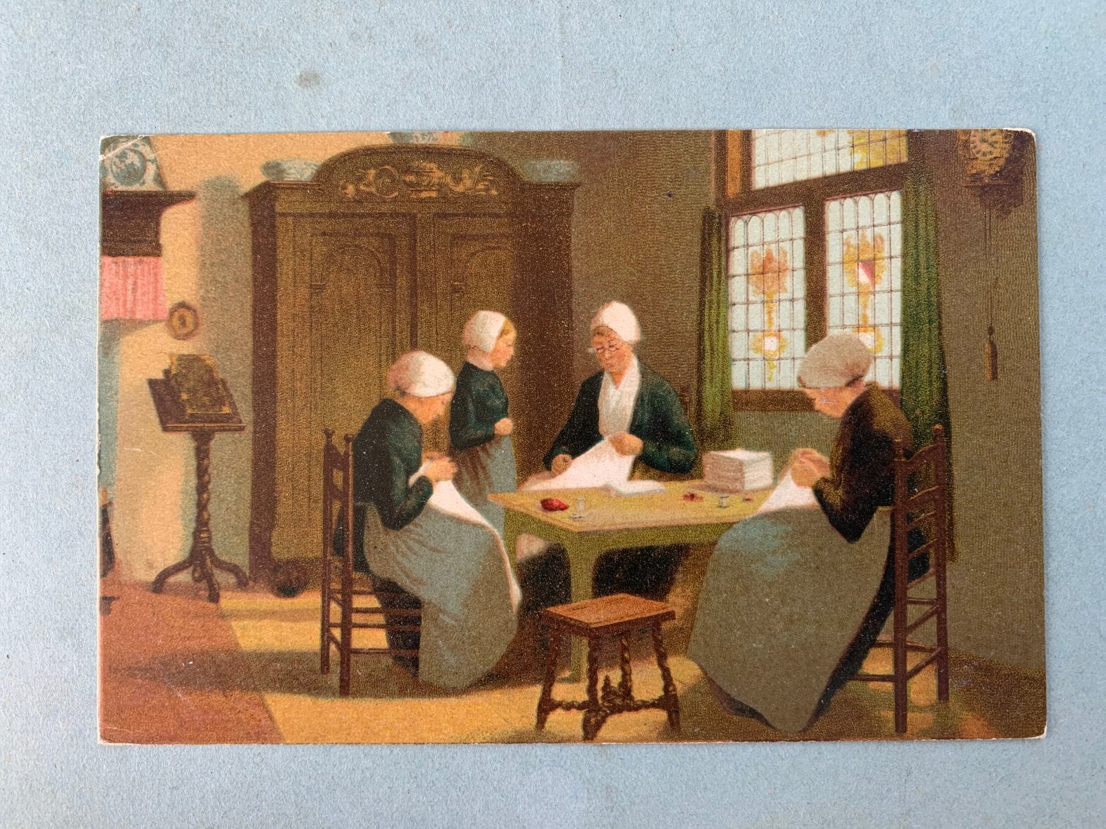 In het weeshuis te Katwijk-Binnen - David A. Constant Artz, Ophalen of Verzenden, Voor 1920, Ongelopen, Overige thema's
