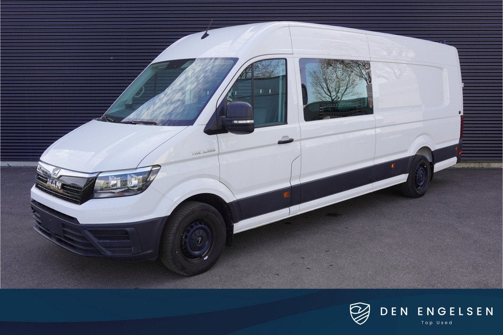 MAN TGE 180pk Automaat L5H3/L4H3 Dubbele cabine 6 persoons T, Auto's, Bestelauto's, Gebruikt, Zwart, 4 cilinders, MAN