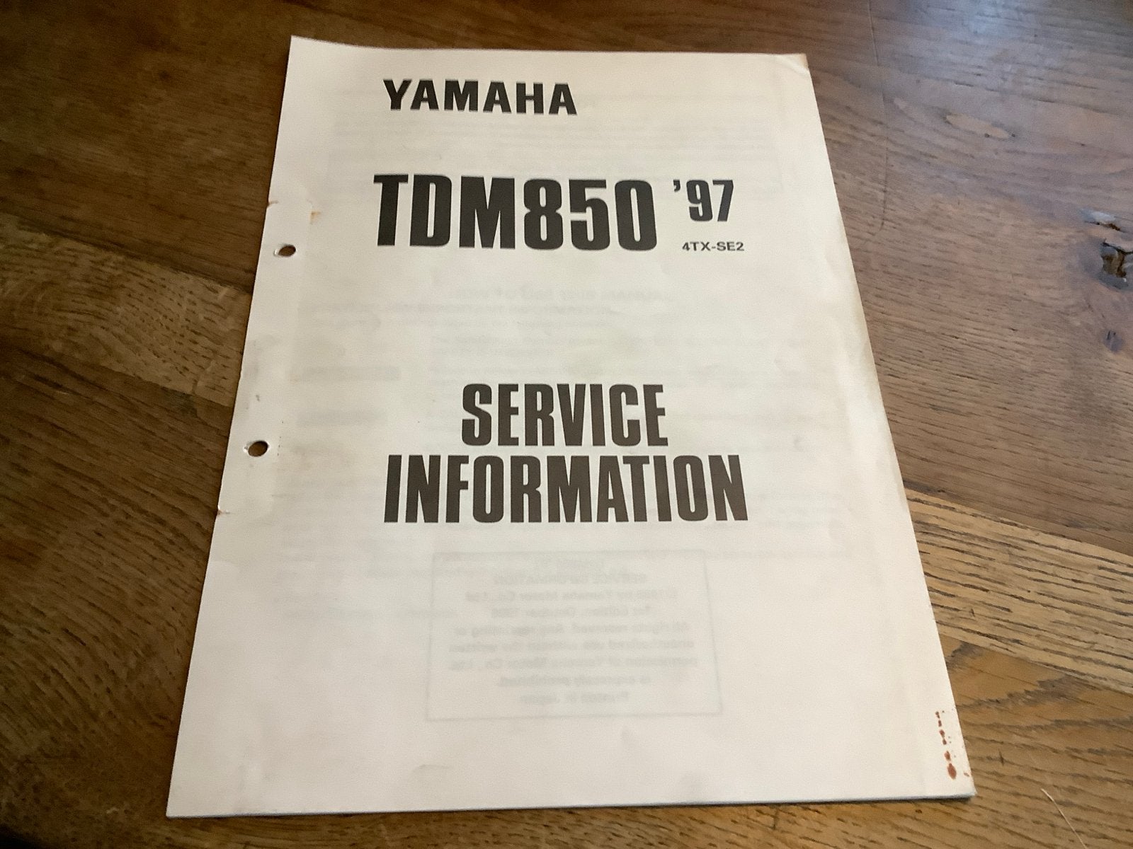 Yamaha TDM850 '97 Service Informatie Handleiding. (247), Verzenden, Yamaha
