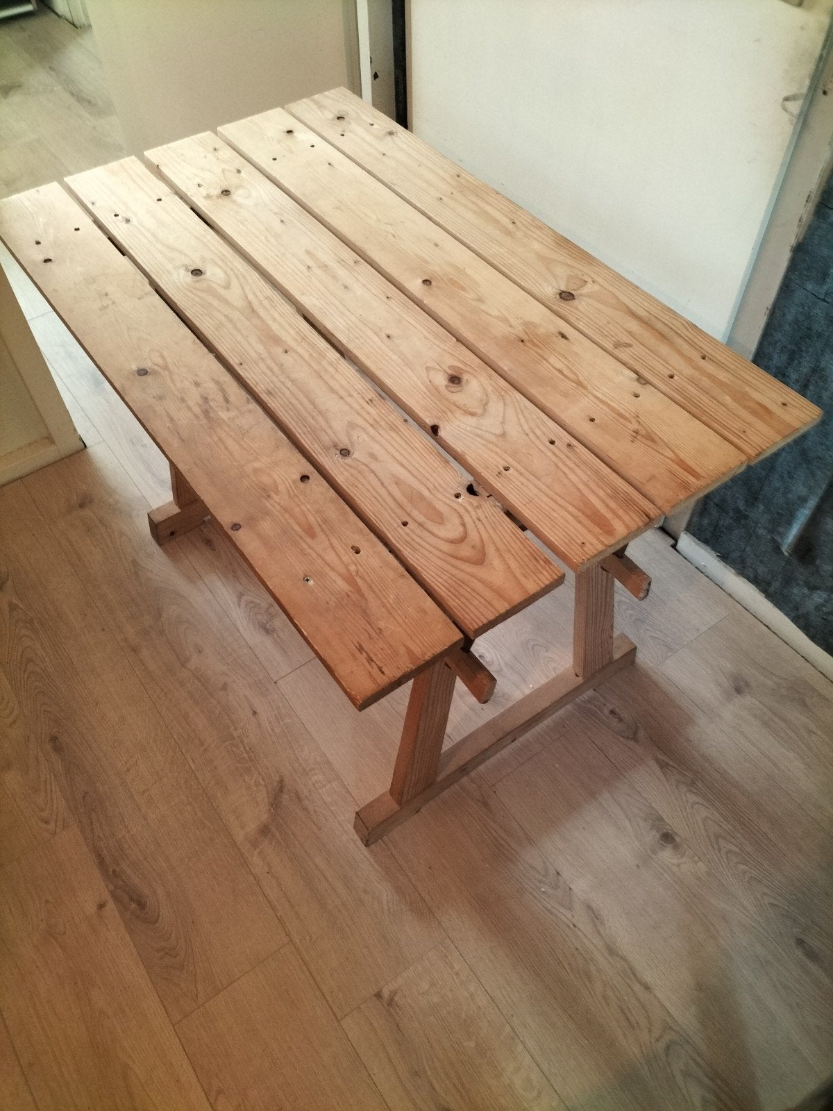 tafeltje, Ophalen, Zo goed als nieuw, Rechthoekig, Hout