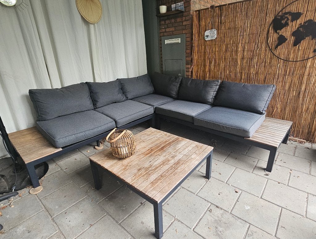 Mooie loungeset, Ophalen, 5 zitplaatsen, Kunststof, Gebruikt