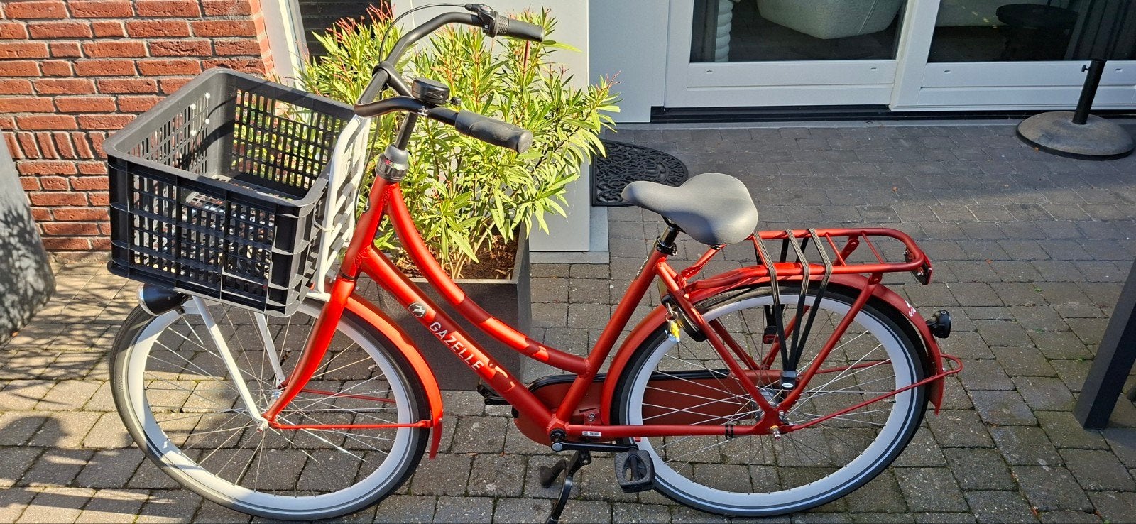 Mooie Gazelle Puur NL dames 28" transportfiets D54 oranje, Ophalen, Terugtraprem, 53 tot 56 cm, Versnellingen