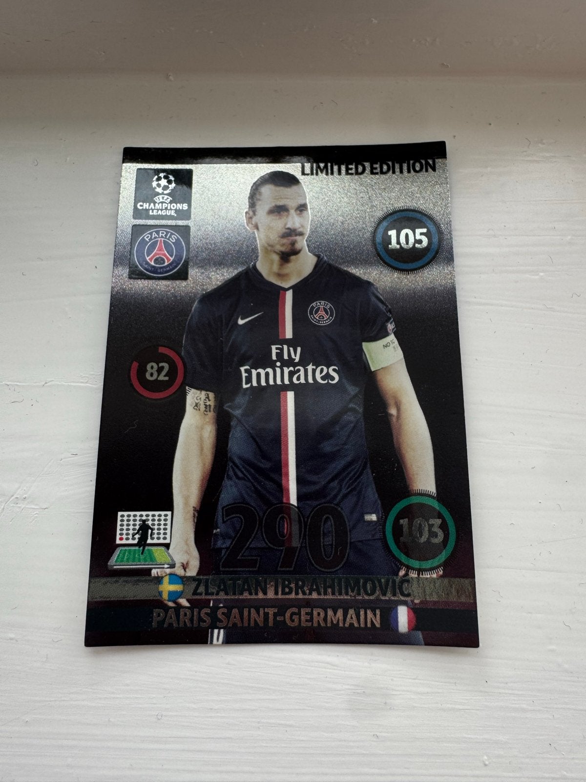 Zlatan Ibrahimovic Panini Adrenalyn XL Champions League, Ophalen of Verzenden, Zo goed als nieuw, Buitenlandse clubs, Spelerskaart