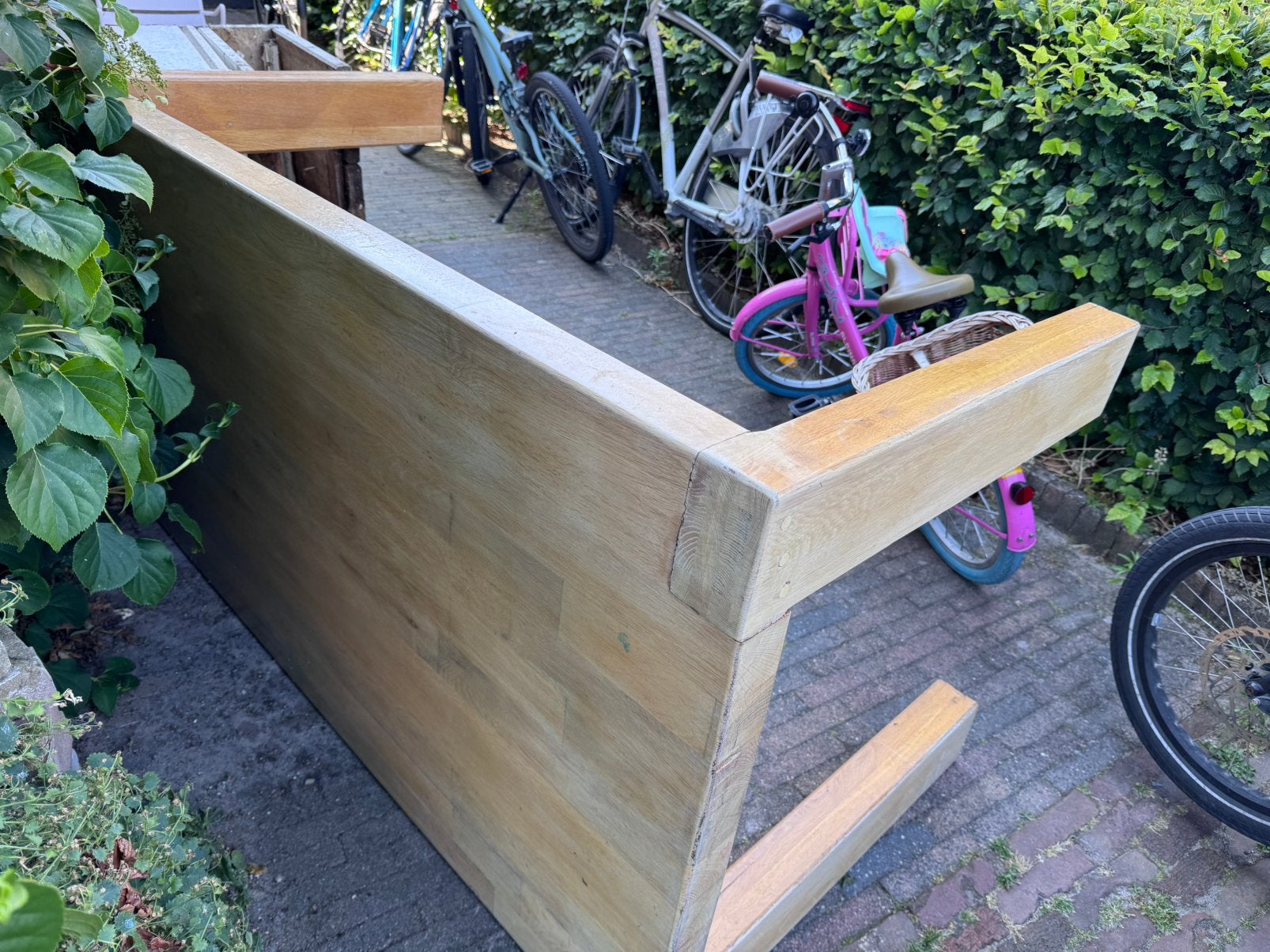 Eikenhouten tafel, Ophalen, Gebruikt, 50 tot 100 cm, Landelijk