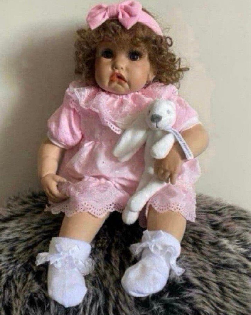 4 Verschillende porseleinen poppen te koop. Zie foto’s, Verzamelen, Verzenden, Zo goed als nieuw, Pop, Levensecht of Reborn